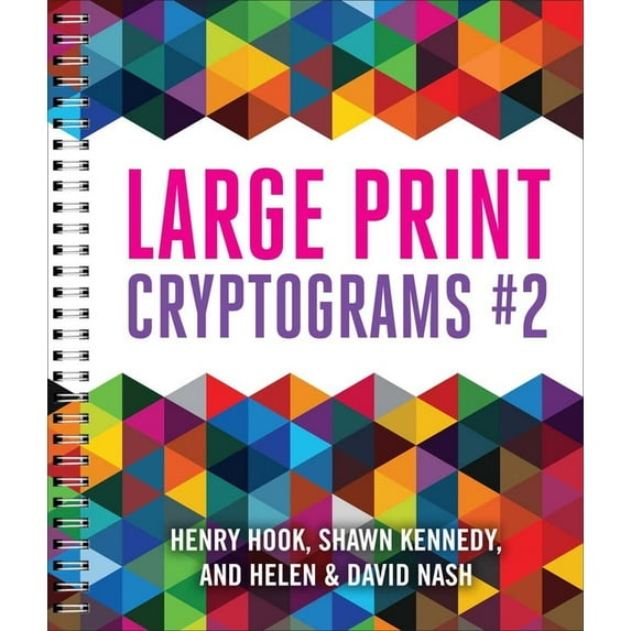 Large Print Cryptograms #2, (Spiral-Bound)