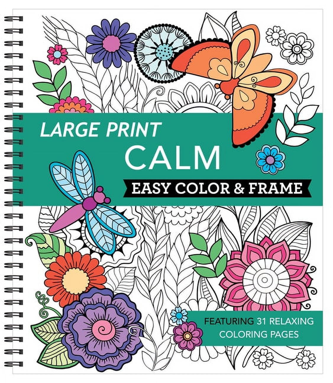 Large Print Color By Number Adult Coloring Book: 50 Coloring Pages