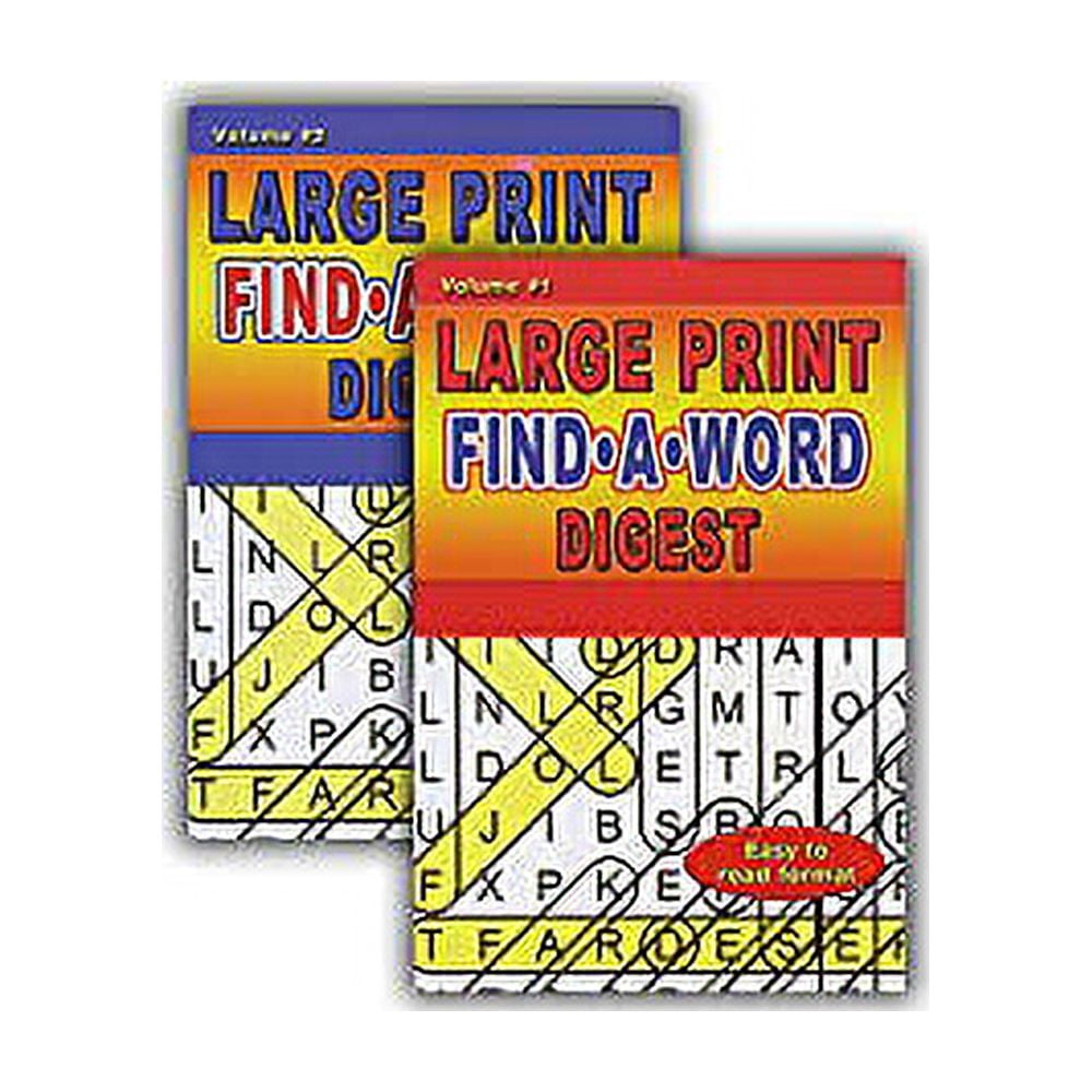 Bazic Large Print Find-a-word Puzzles Book Digest Size - Walmart.com
