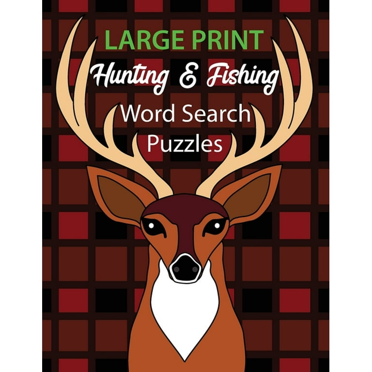 Large Print Hunting & Fishing Word Search Puzzles : Puzzles for Adults &  Seniors (Paperback)