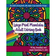Large Print Mandalas Adult Coloring Book: Big, Beautiful and Simple Mandalas (Paperback) by Brilliant Activity Books