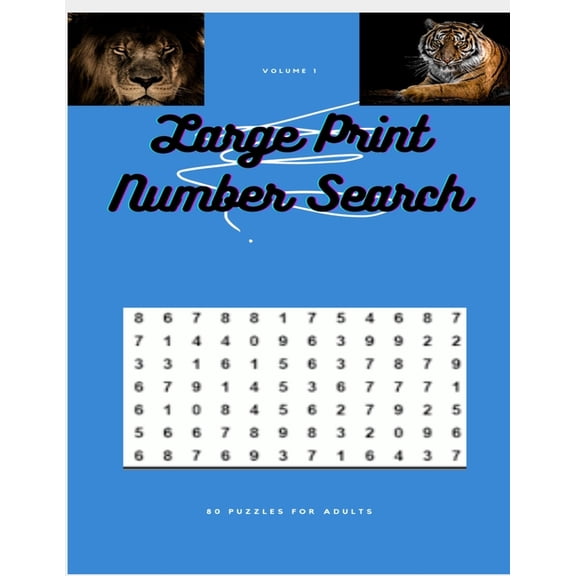 Large Print Number Search: Number Search Keep Brain Healthy Activity, (Paperback)