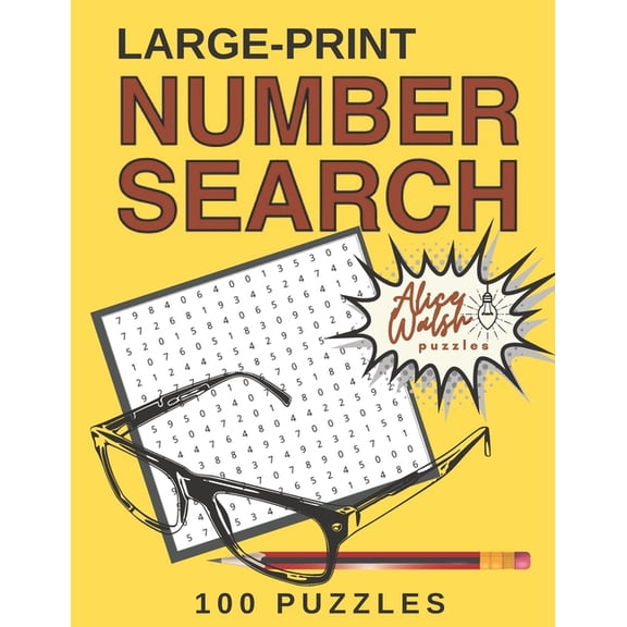 Number Search Books for Adults Large Print Number Search Puzzles: A Fun & Relaxing Adult Activity Book with Number Seek Exercises for the Brain &am, Book 1, (Paperback)