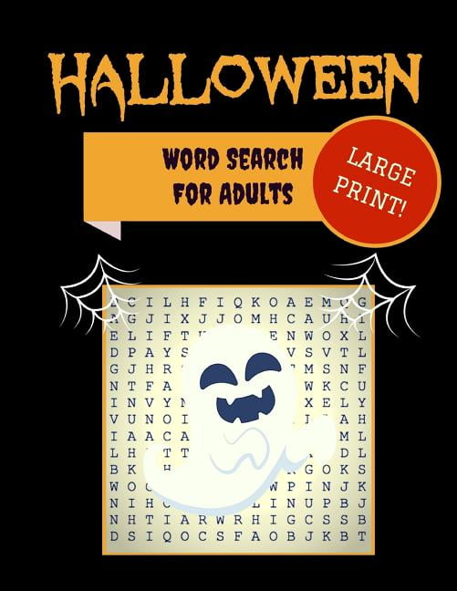 Large Print Puzzle Books Large Print Halloween Word Search: 30+ Spooky ...