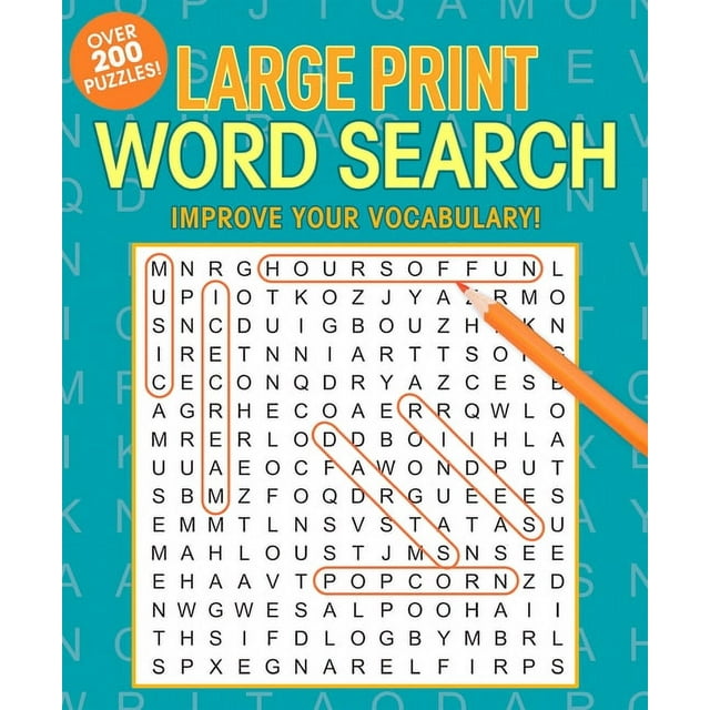 Large print puzzle books large print word search paperback large