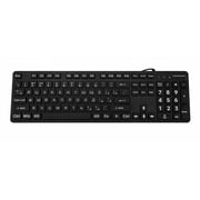 Large Print Russian Keyboard, Cyrillic language layout, Wired USB Computer Keyboards for Visually Impaired and Low Vision Individuals