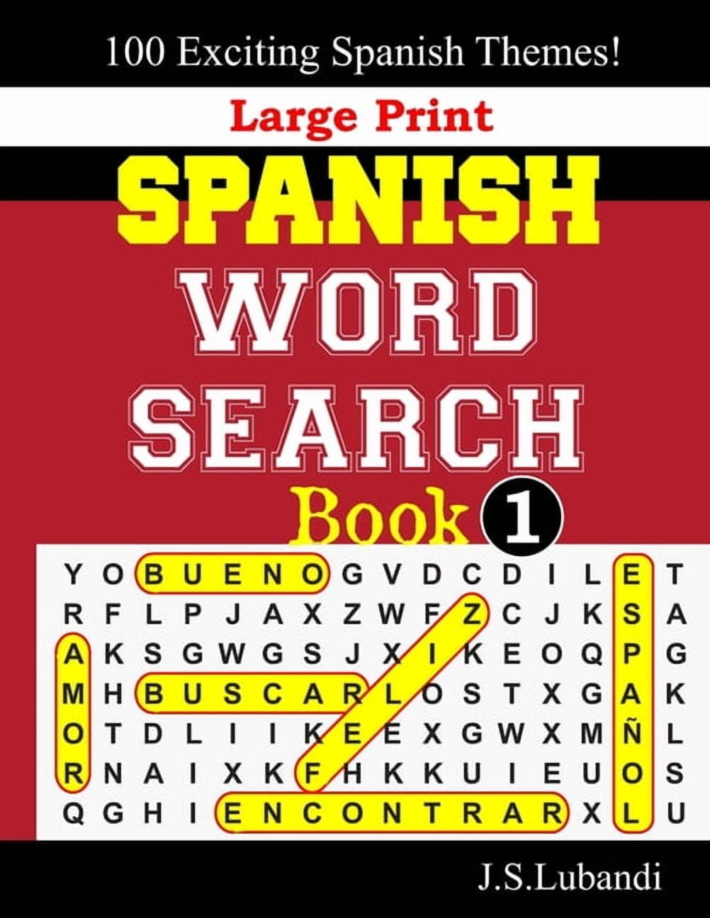 Fun Word Search Puzzles in Spanish Large Print SPANISH WORD SEARCH Book ...
