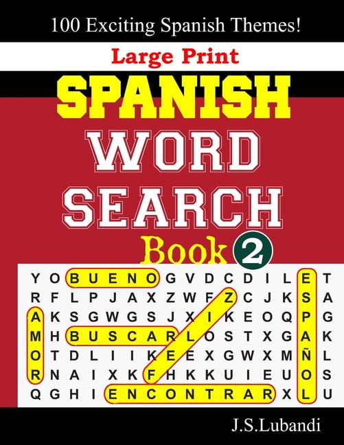 JAJA MEDIA; J S LUBANDI Large Print SPANISH WORD SEARCH Book; 2