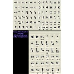 Large Print Stickers / Labels - Black Print on White Background