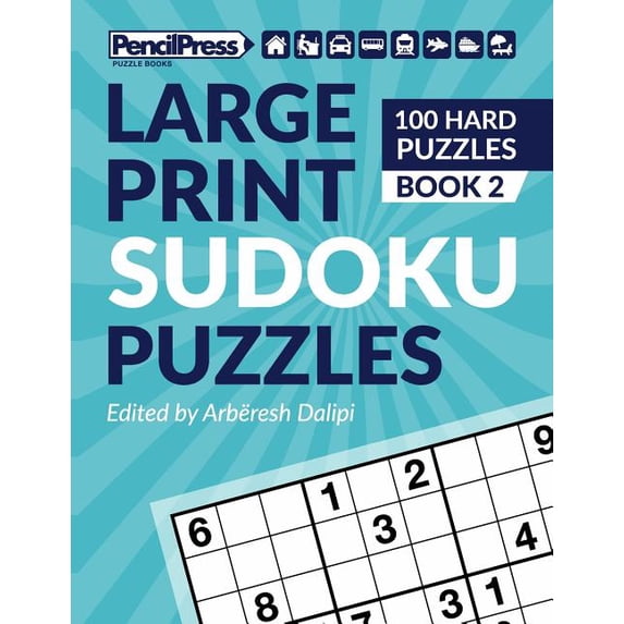 Large Print Sudoku Puzzles (100 Hard Puzzles), (Book 2), (Paperback)