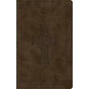 Large Print Value Thinline Bible-ESV-Cross Design, Hardcover