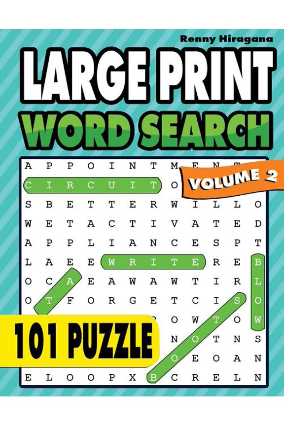 Large Print Word Search: Large Print Word Search: 101 Puzzles ( Volume 2 ) (Paperback)
