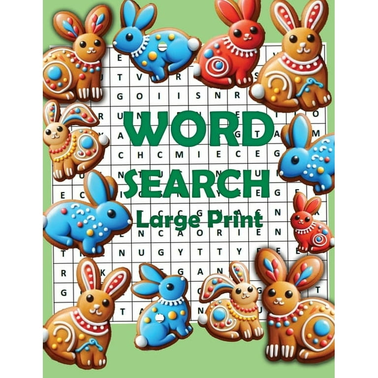 Large Print Word Search Easy Senior Words Finder Puzzle Find Book Big Fortune Crossword for Adults Paperback