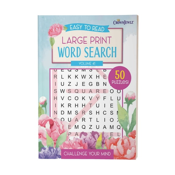 Large Print Puzzles Word Search Volume 41, by CrownJewlz, (Paperback)