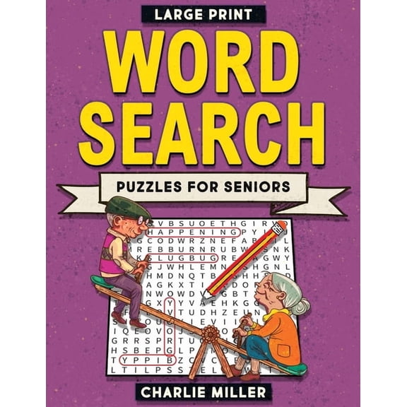 Large Print Word Search Puzzles for Seniors, (Paperback)