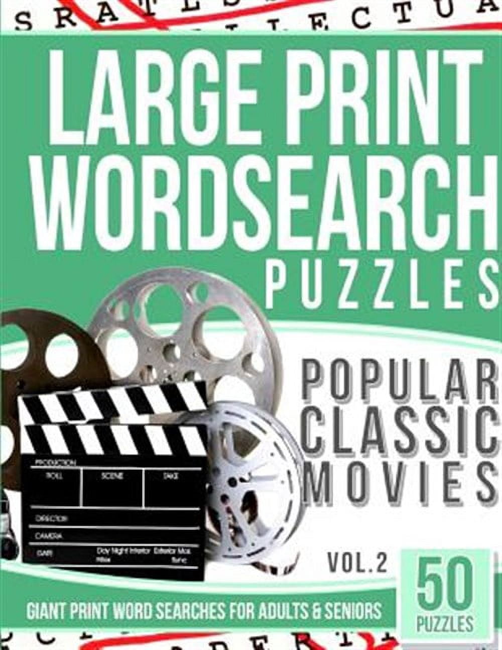 Large Print Wordsearches Puzzles Popular Classic Movies V.2: Giant ...