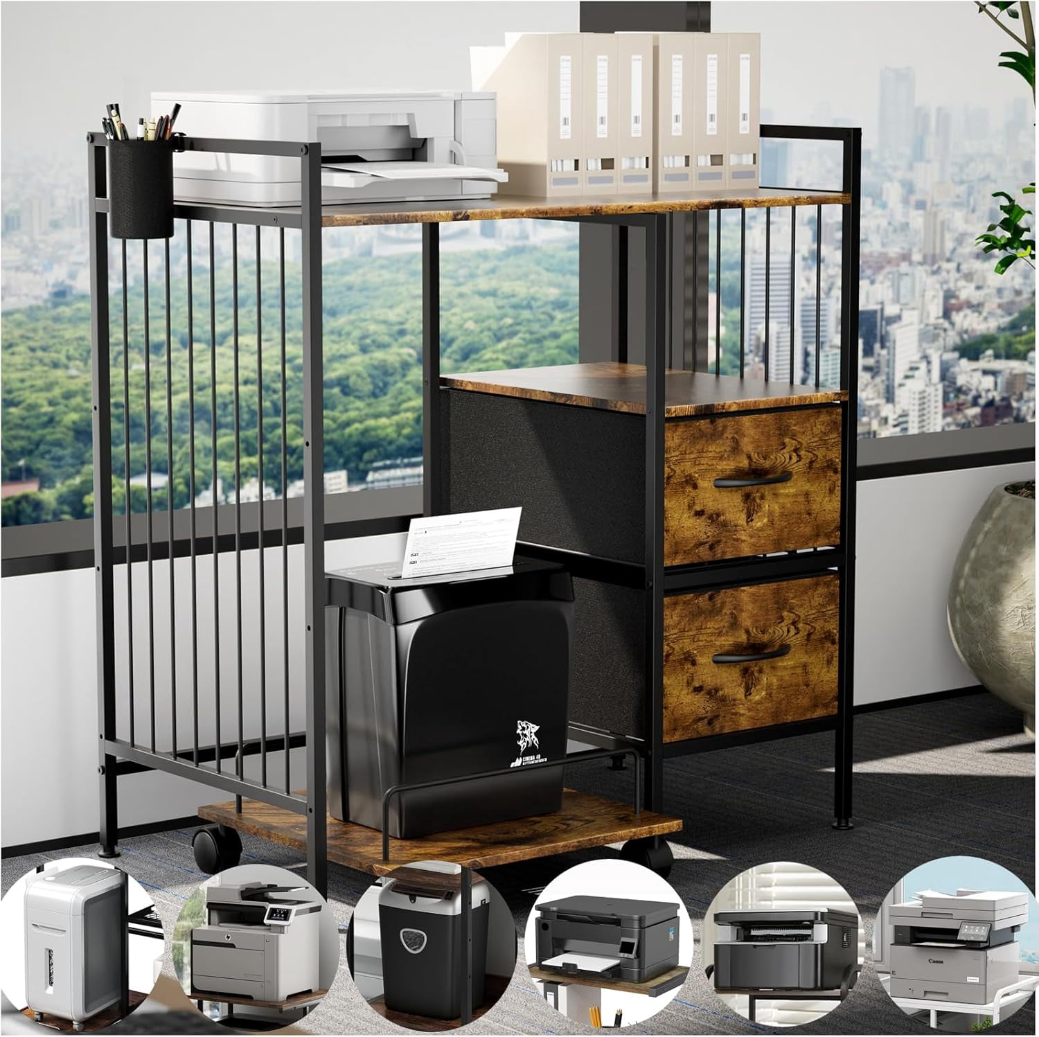Large Printer Stand,Printer Stand with Storage,31.5