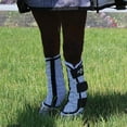 thumbnail image 1 of Large Professional Choice Horse Leg Fleece Lined Fly Boots 4 Pack Grey Black, 1 of 2