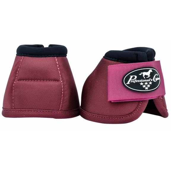 Professional's Choice Ballistic Bell Boots - DuPont Nylon No-Turn Hoof Protection with UltraShock Lining - Multiple Sizes Wine / Large