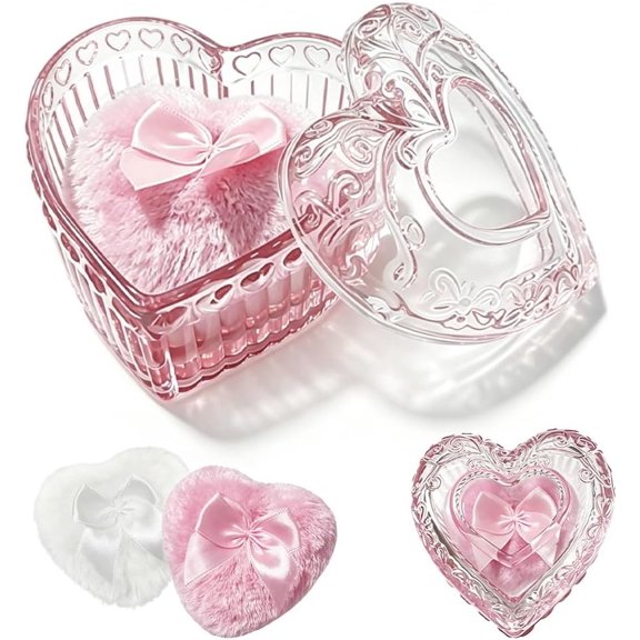 Large Puffs and Containers , Clear Dusting Case 3 count You Can Also Store Accessories Such As Earrings, Necklaces, And Rings ()