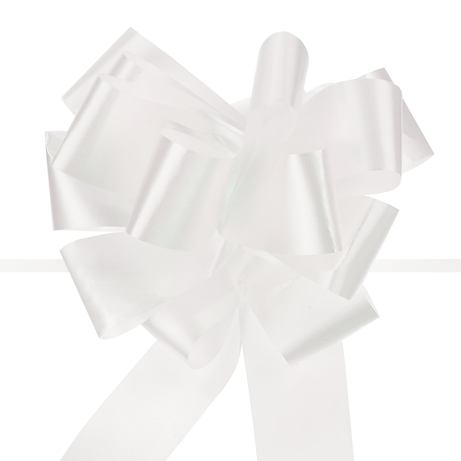 Uxcell Large White Pull Bow, 5 Inch, Gift Wrapping, Wedding, Car ...