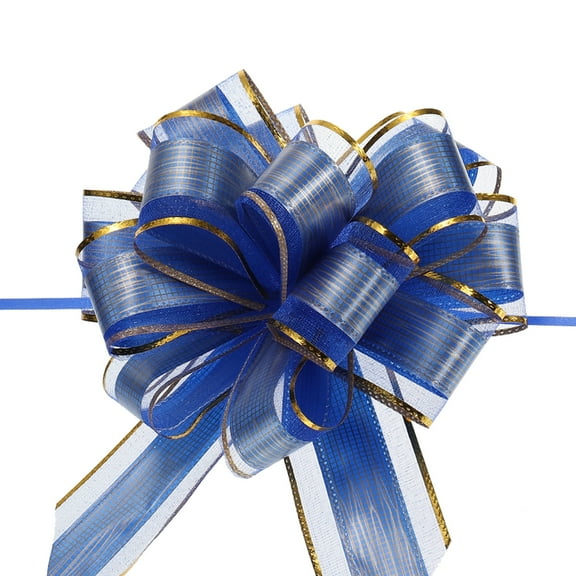 Large Pull Bow Gift Wrapping Bows Ribbon Organza for Wedding Baskets Presents Christmas Party Blue