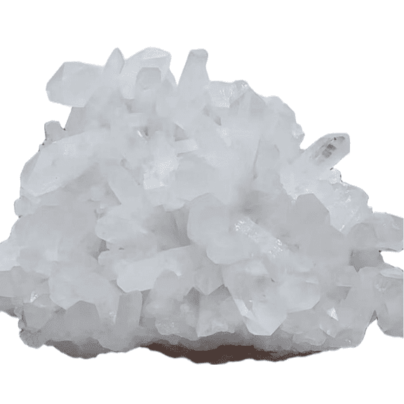 Large Pure White Crystal Cluster - Natural Clear Quartz Geode 7.48x5.51x3.15 Inch for Healing, Decoration & Collection (4.74 lb)