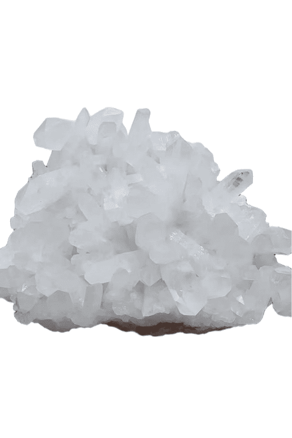 Large Pure White Crystal Cluster - Natural Clear Quartz Geode 7.48x5.51x3.15 Inch for Healing, Decoration & Collection (4.74 lb)