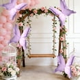 thumbnail image 1 of Large Purple 3D Butterfly Decorations (12") with Stand - Hanging Wedding, Party, Garden Decor for Outdoor Wall, Birthday, Valentine's Day, 1 of 5
