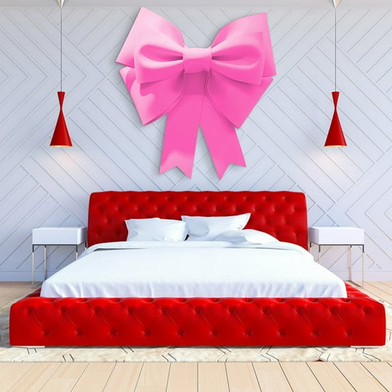 Large Purple-Red Bow 30Inch Big DIY Decorative Bow for Wedding Bedroom, Anniversary Party & Valentine's Day Decoration