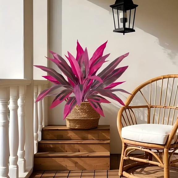 Large Purple Red Dragon Blood Tree Artificial Plant - Simulated Tropical Rainforest Tree for Garden Wedding Photography Home Decor Housewarming Gift