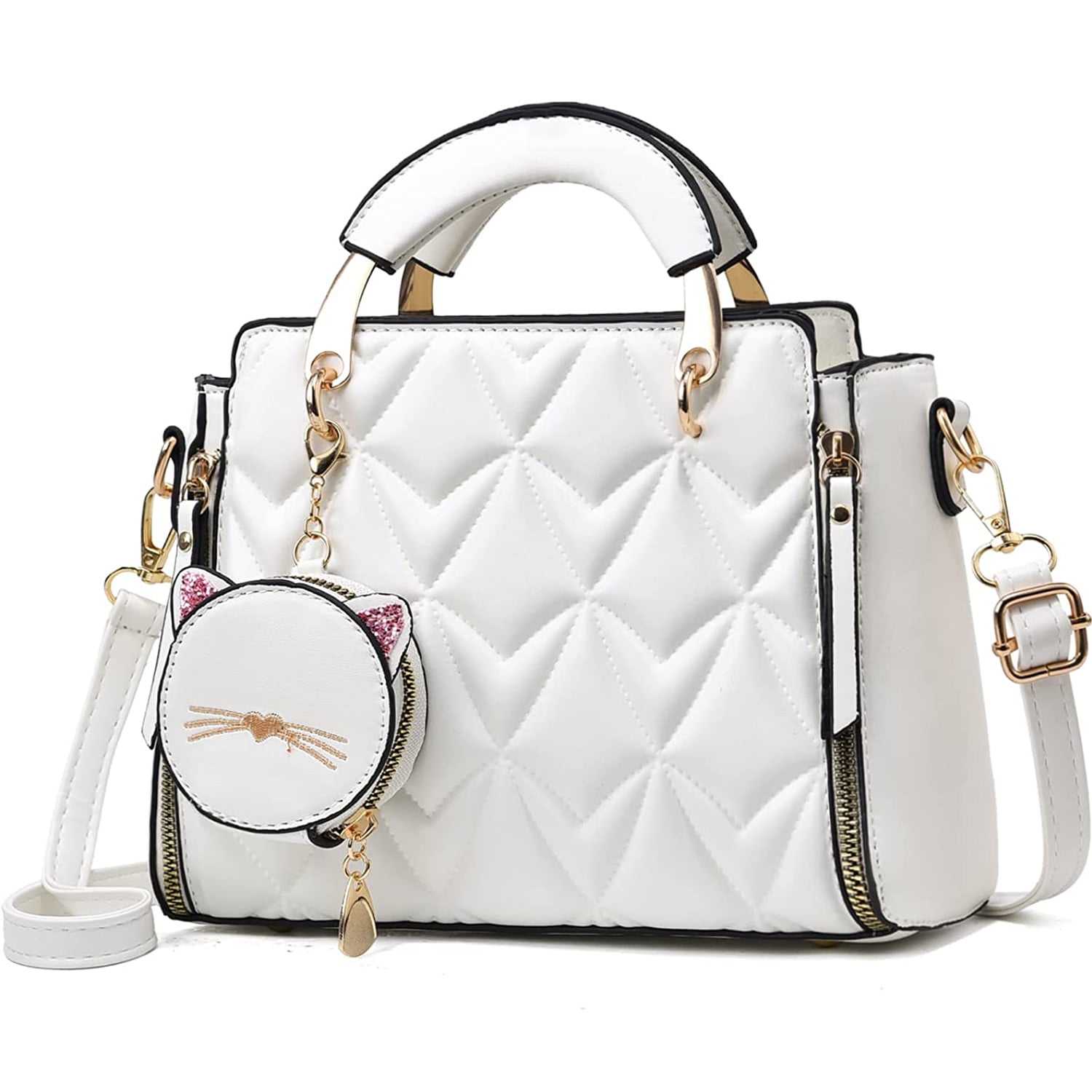 Amazon.com: Mini Backpack Purse,ChaseChic Cute Fashion Small Quilted  Daypacks for Women PU Leather Shoulder Bags Ladies,White : Clothing, Shoes  & Jewelry