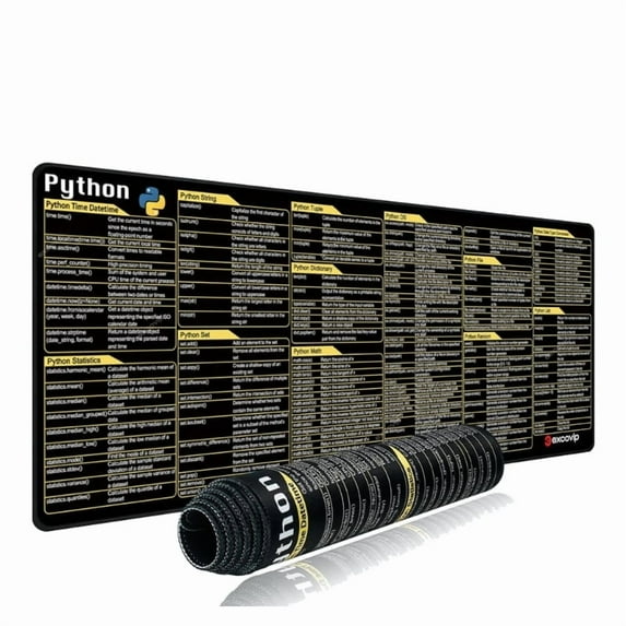 Large Pythons Java Coding Mouse Mats Featuring Clear Printed Shortcut for Programmers and Analysts