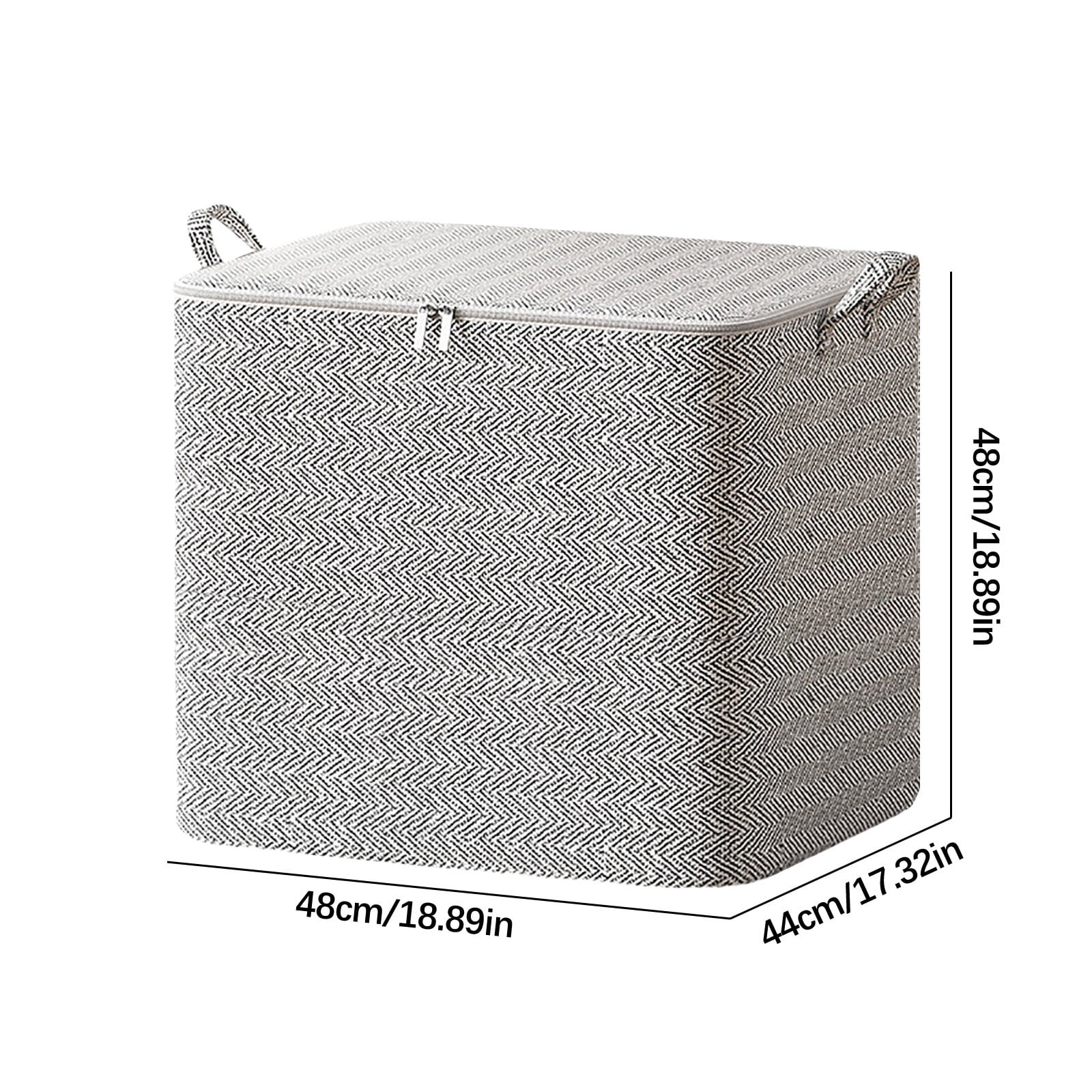 Large Quarts Collapsible Stackable Storage Bins with Zipper,Foldable