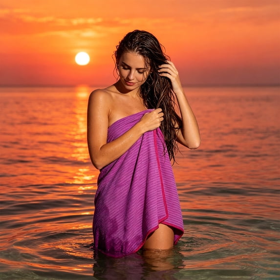 Large Quick Dry Bath Towel Double-Sided Plush Beach Swimming Towel for Sports - Highly Absorbent Microfiber Towel for Pool Gym Camping Travel - Soft and Fast Drying 160x80cm
