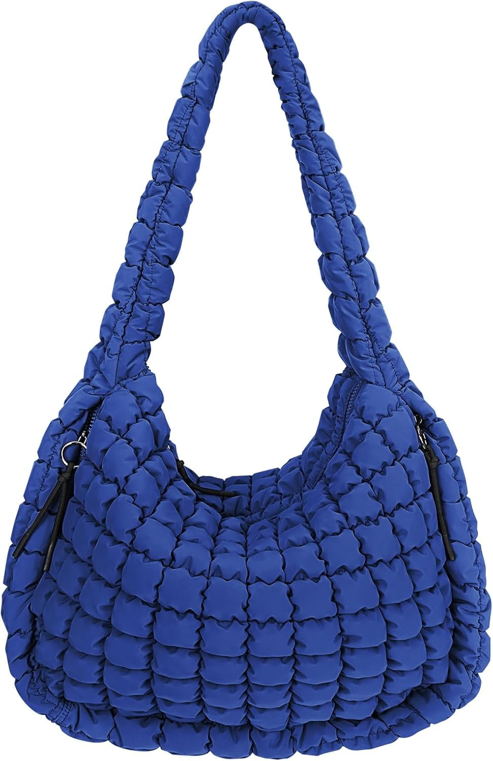 QYQMEYQ Women's Quilted Puffer Tote Bag - Large Lightweight Shoulder Bag, Purple, Crossbody Carryall