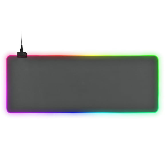 Large RGB Gaming Mouse Pad Led Glowing Mousepad Non-Slip Rubber Base 13 Light Modes 31.5x11.8 Dark Grey