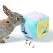 Large Rabbit Foraging Toy with Bell, Puzzle Feed Game Rabbit Toy for Bored Bunnies