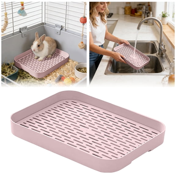 Large Rabbit Litter Box Trainer, Potty Corner Toilet Pet Pan for Adult Hamster, Ferret, Galesaur, Bunny and Other Small Animals, Easy Clean Cage Litter Tray
