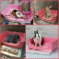 thumbnail image 1 of Large Rabbit Litter Box with Drawer for Bunny Guinea  Chinchilla Ferret Small Animals Pink, 1 of 5