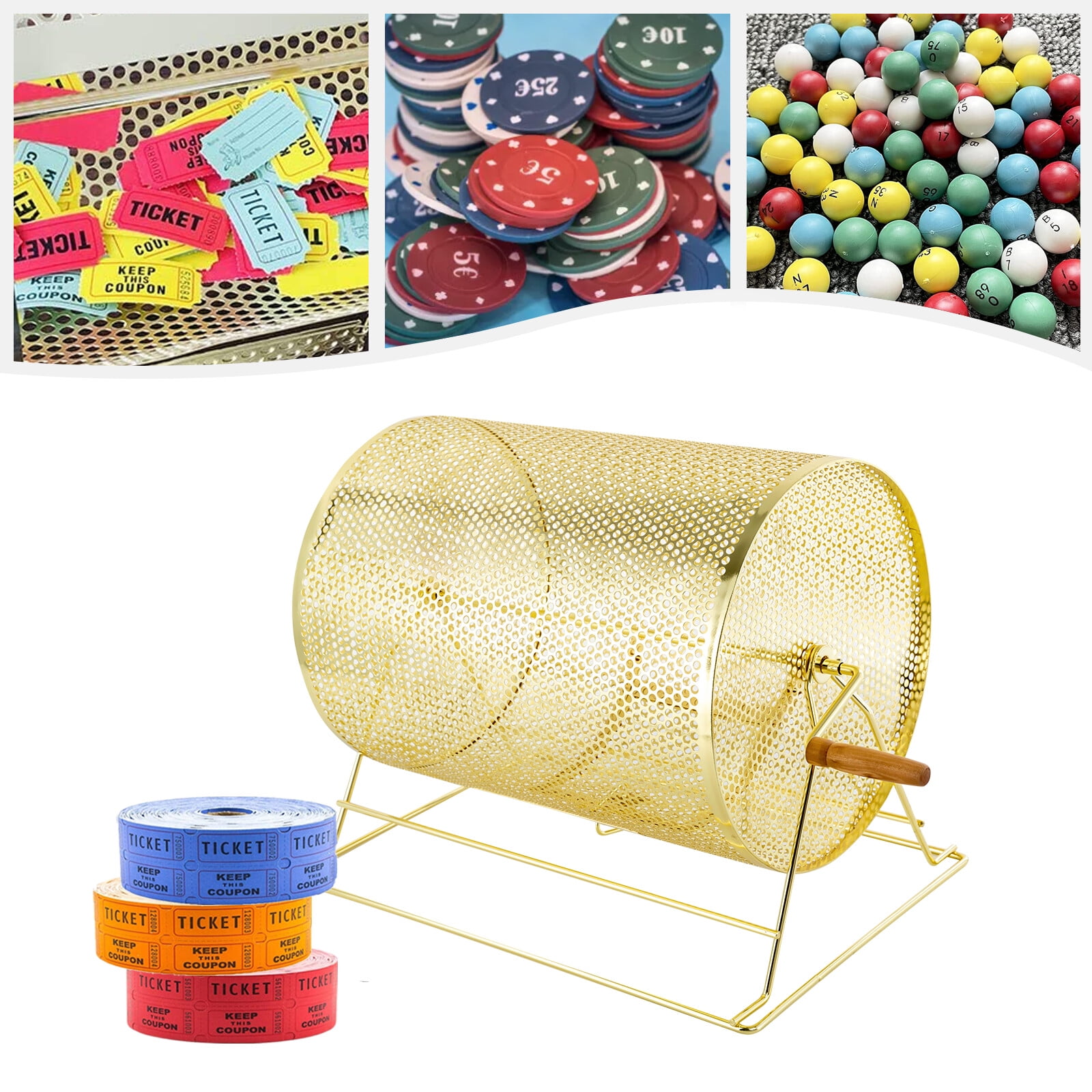 Large Raffle Paper Large Raffle Drum Lottery Spinning Drawing Ping-pong Balls Raffle Drum ...