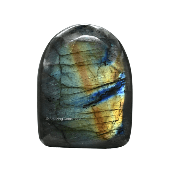 Large Labradorite Crystal Standing Palm Stone