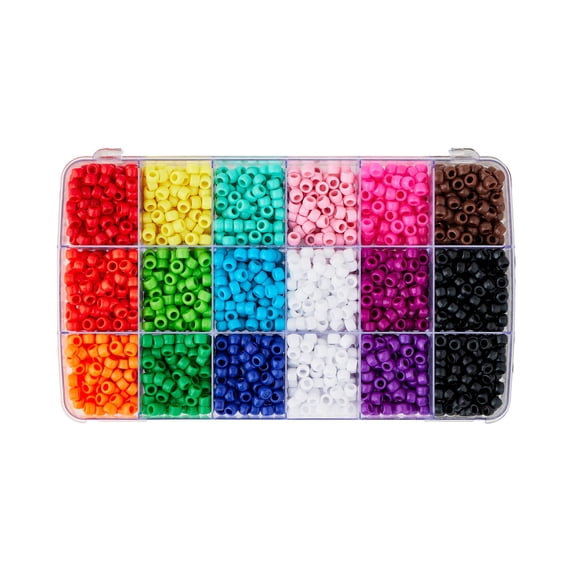 Large Rainbow Pony Bead Box By Creatology - Plastic Beads for Making Jewelry - Charms - Key Chains - Friendship Bracelets - and Arts & Crafts - 1 Pack