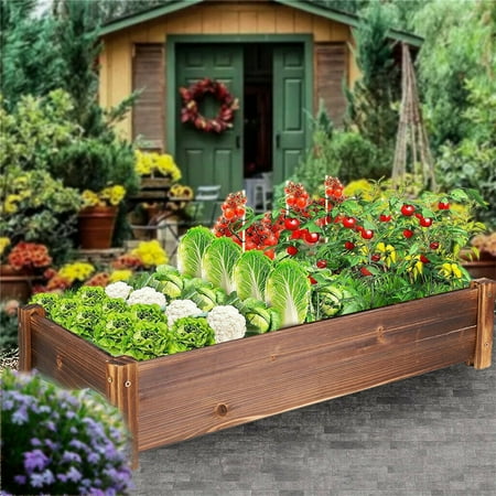 Large Raised Garden Bed Pine Wood Planter