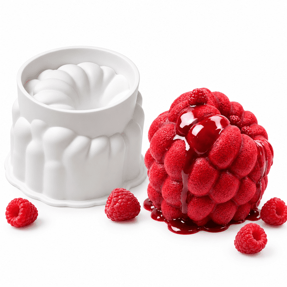 Large Raspberry Silicone Molds for Mousse Cake Fruit Pudding Raspberry ...