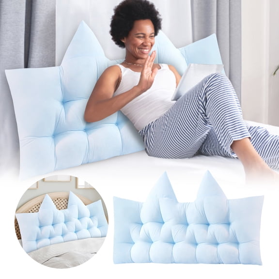 Large Reading Pillow Headboard Cushion Size Backrest Bolster with Removable Cover Soft Support Pillow for Daybed Bunk Bed Dorm Wall Headboard