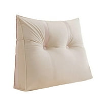 Large Reading Pillow Headboard Cushion Size Backrest Bolster with Removable Cover Soft Support Pillow for Daybed Bunk Bed Dorm Wall Headboard