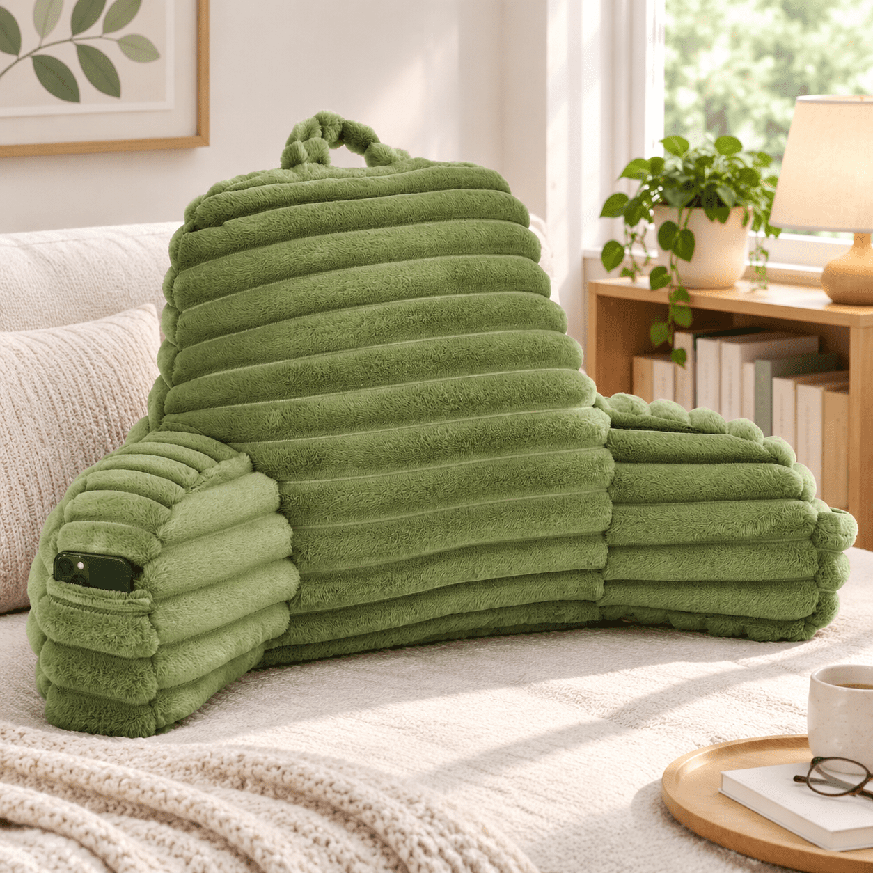 Large Readingow For Adults Support Sitting Up In Bed With Arms Couch ...