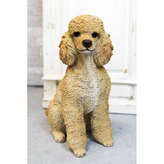 Large Realistic Groomed Brown Poodle Statue 18.5"H Animal Pet Pal Poodles Dog
