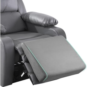Large Recliner Leg Pillow,Memory Foam Recliner Cushion Wedge Shape Recliner Footrest Extender,Leg、Back and Lumbar Support Pillow with Adjustable Elastic Straps(Gray)